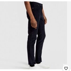 Everlane Mens Slim Fit Corduroy Pants 30 X 33 Navy Blue 5-Pocket Straight Leg